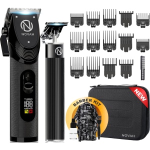 NOVAH Mens Cordless Clipper, Fade Haircut Kit